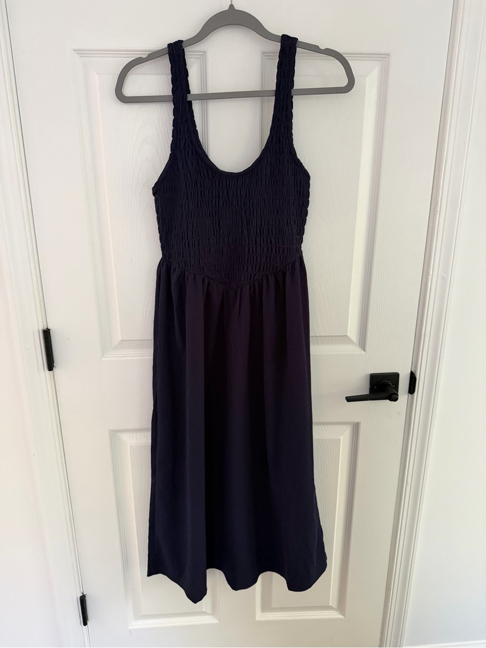 Old Navy Navy Smocked Midi Sundress